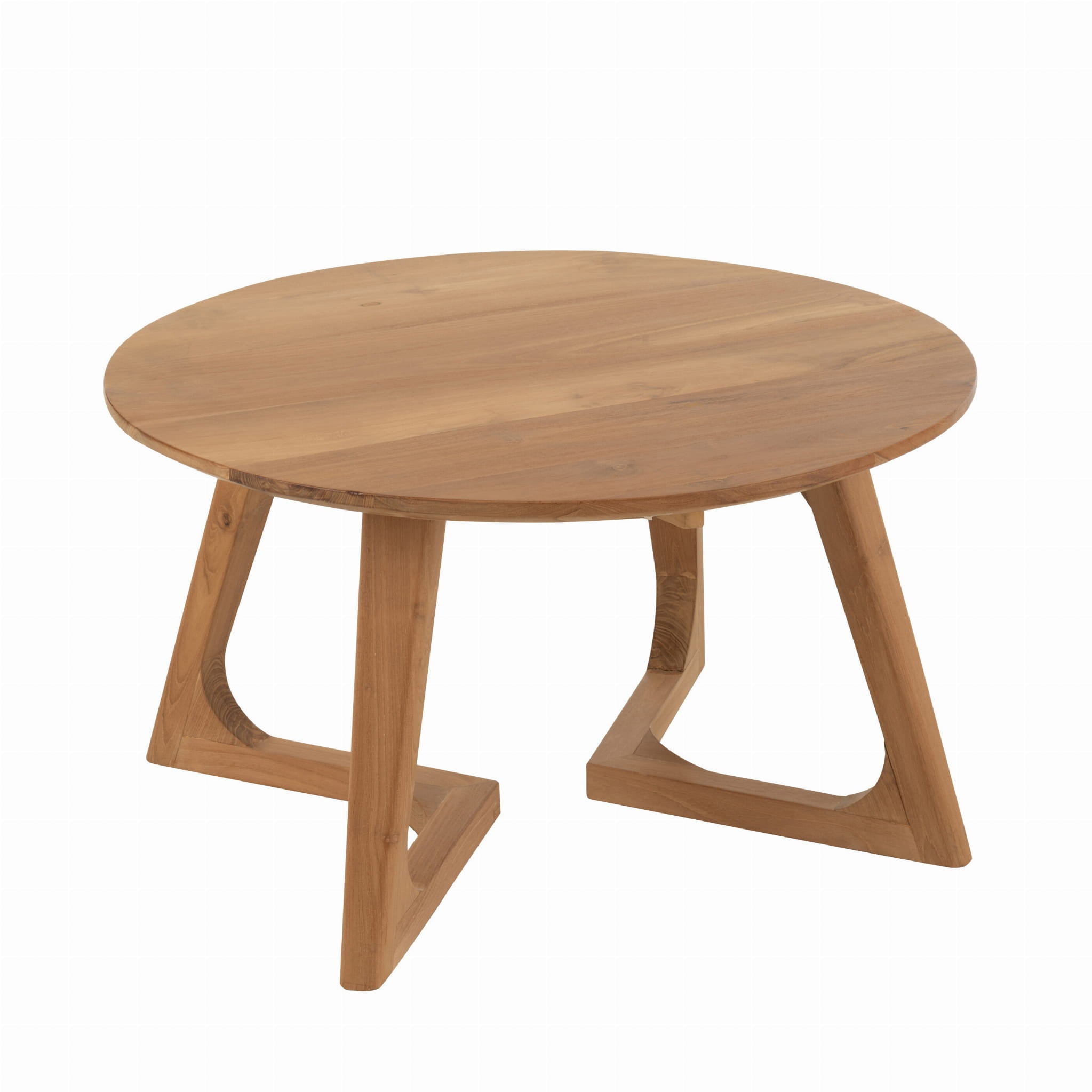 Stolik kawowy Bruni drewno tekowe ø80x45 cm J - LINE