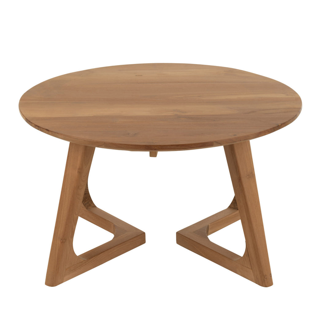 Stolik kawowy Bruni drewno tekowe ø80x45 cm J - LINE