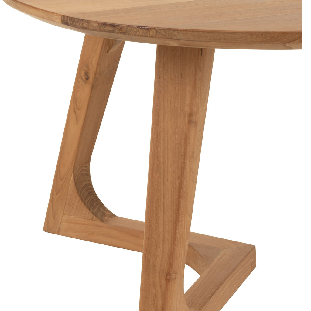 Stolik kawowy Bruni drewno tekowe ø80x45 cm J - LINE