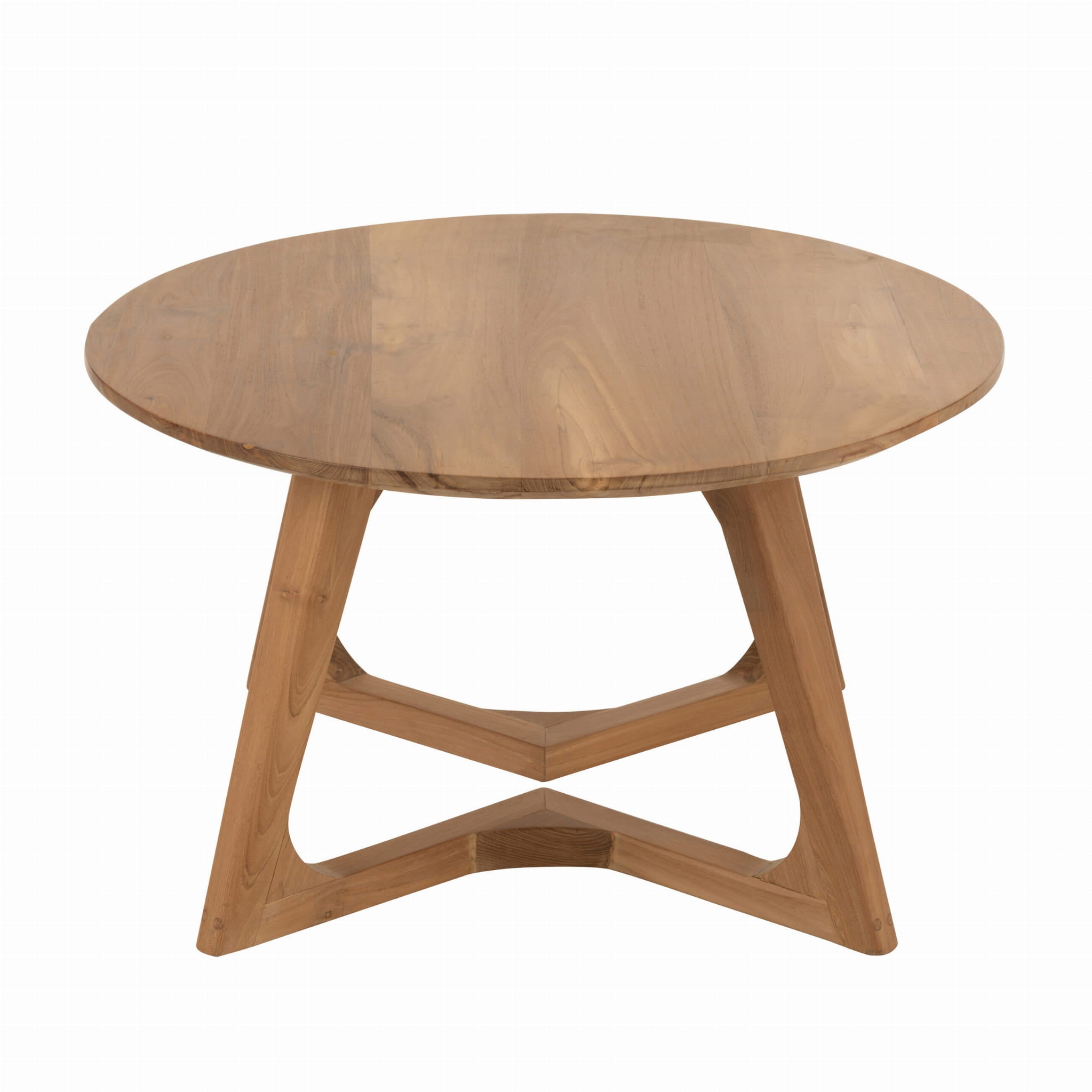 Stolik kawowy Bruni drewno tekowe ø80x45 cm J - LINE