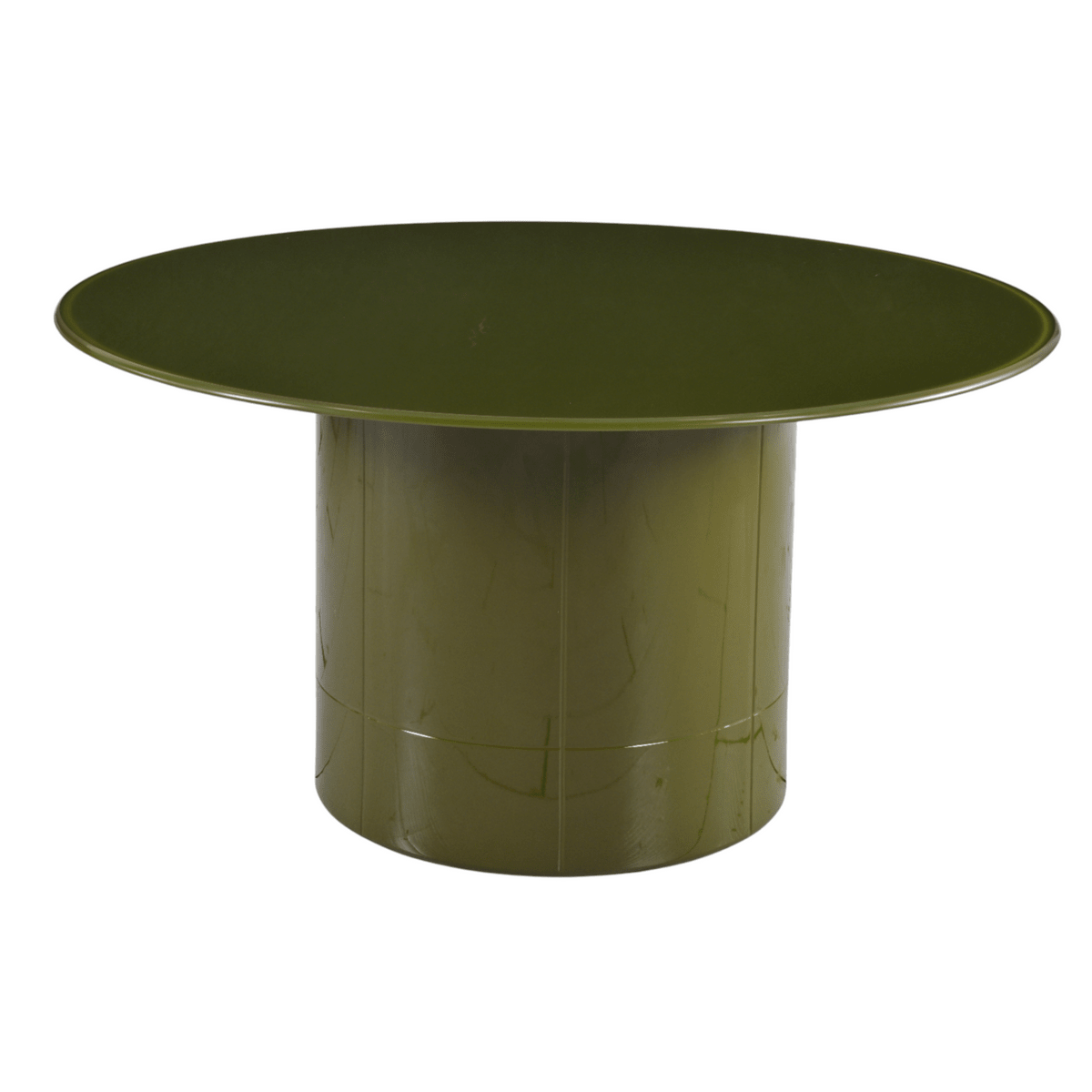 Stolik kawowy CARNAC Śr. 80x42 cm wysoki połysk khaki Zago