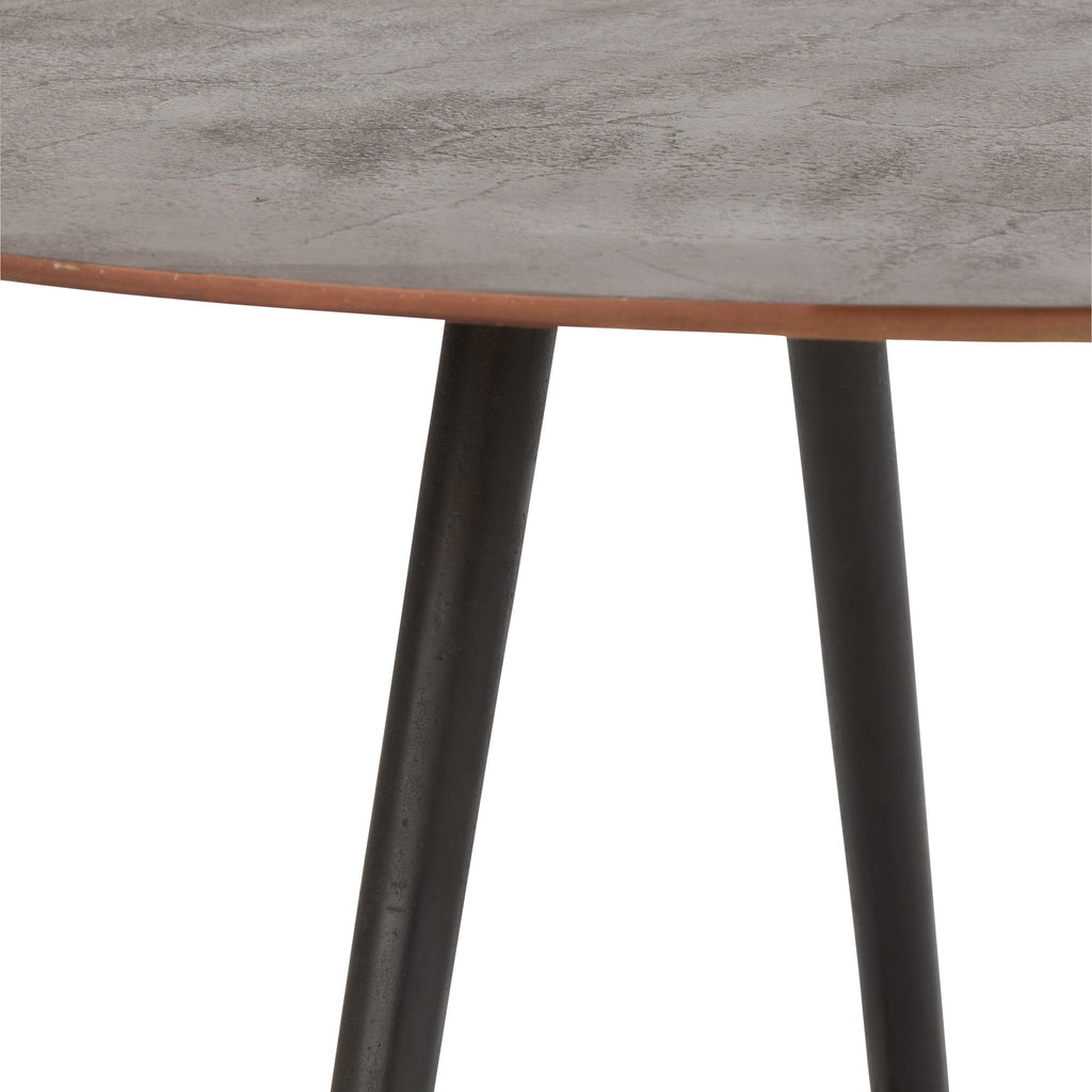 Stolik kawowy Drop duży brązowy metal 119x71x37cm J - LINE