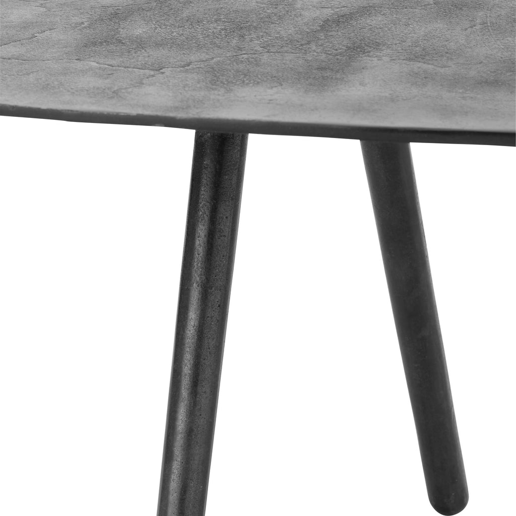 Stolik kawowy Drop duży czarny metal 119x71x37cm J - LINE