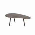 Stolik kawowy Drop mały brązowy metal 89x53x32cm J - LINE