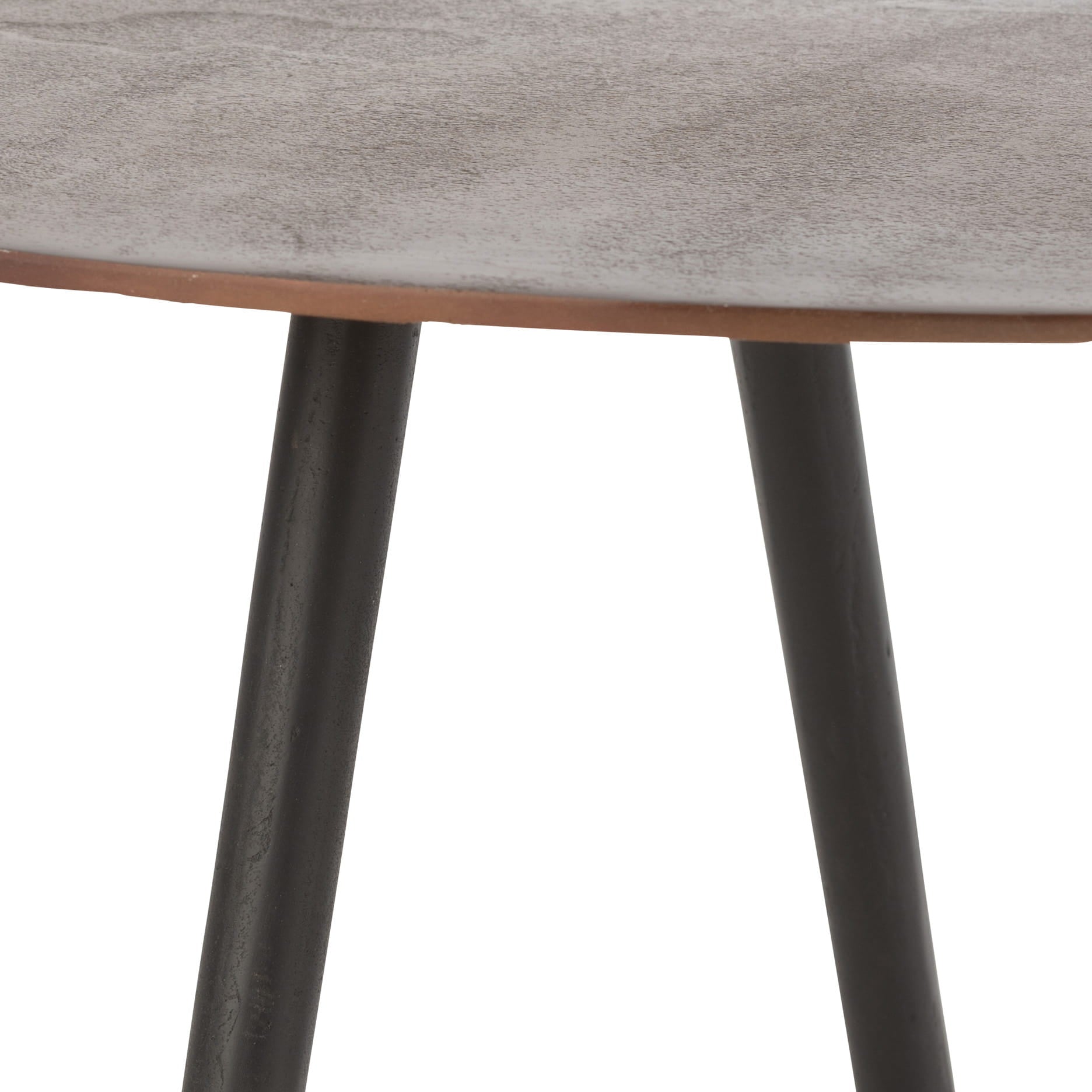 Stolik kawowy Drop mały brązowy metal 89x53x32cm J - LINE