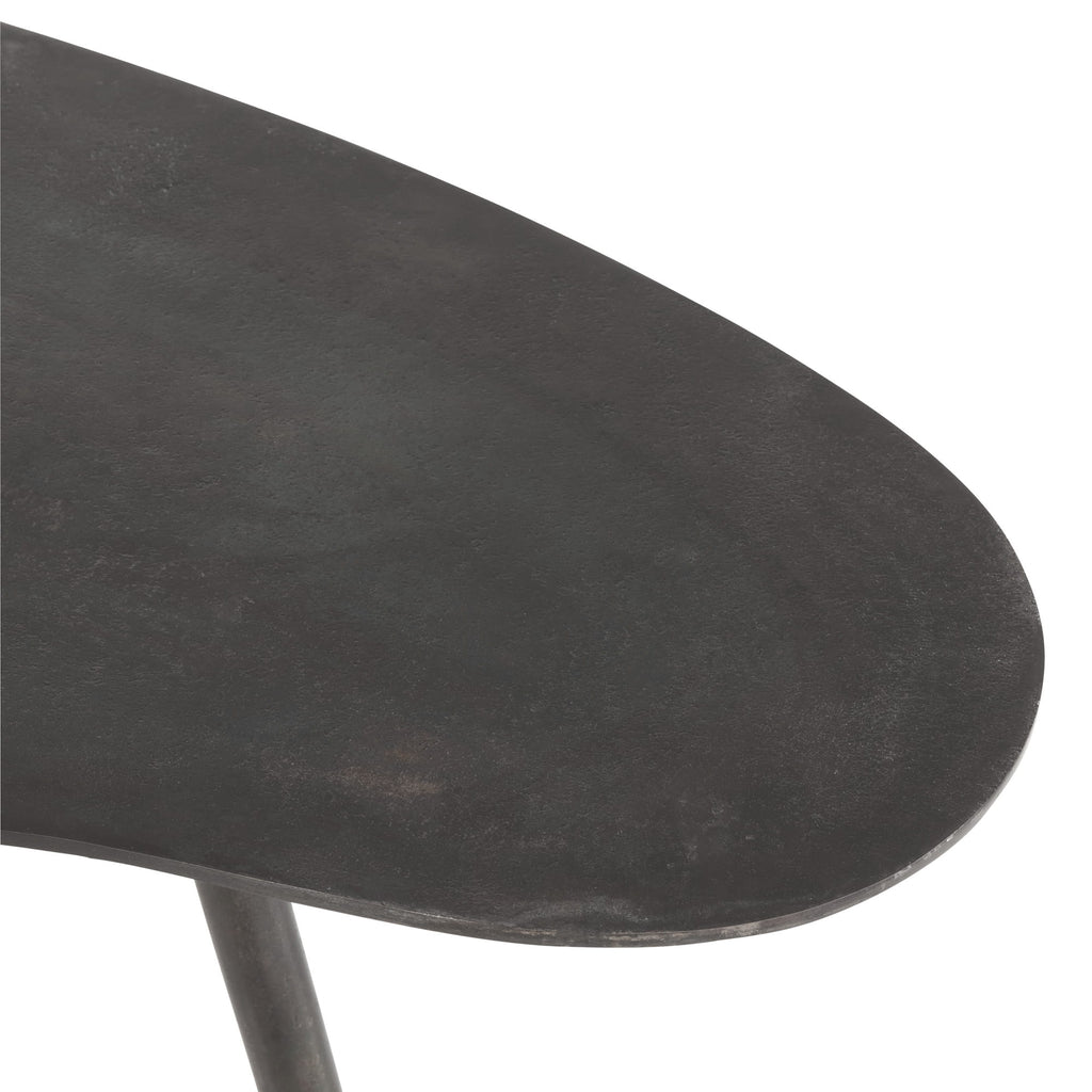 Stolik kawowy Drop mały czarny metal 89x53x32cm J - LINE