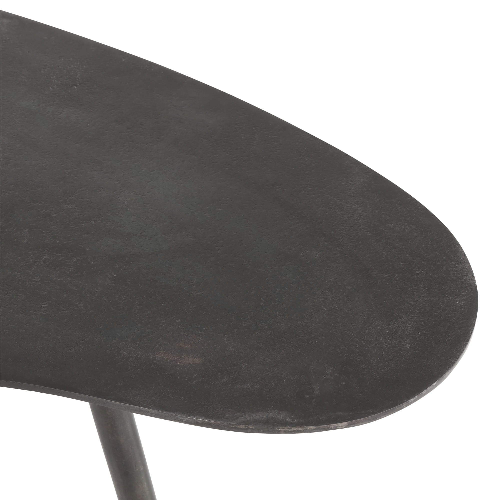 Stolik kawowy Drop mały czarny metal 89x53x32cm J - LINE