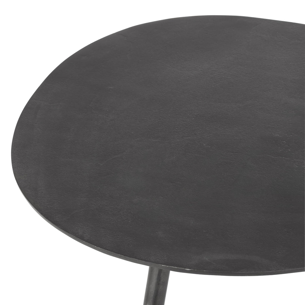 Stolik kawowy Drop mały czarny metal 89x53x32cm J - LINE