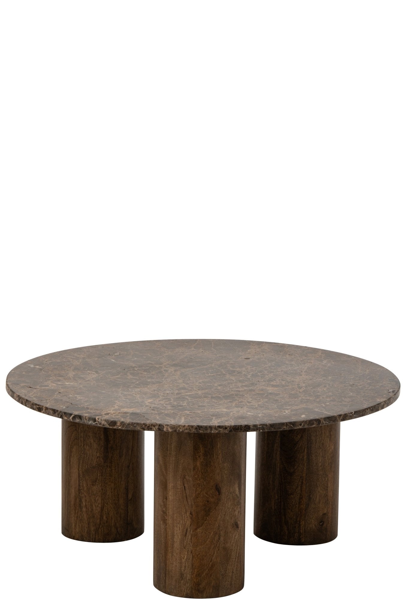 Stolik kawowy EMPERA okrągły marmur 90x40 cm J - LINE