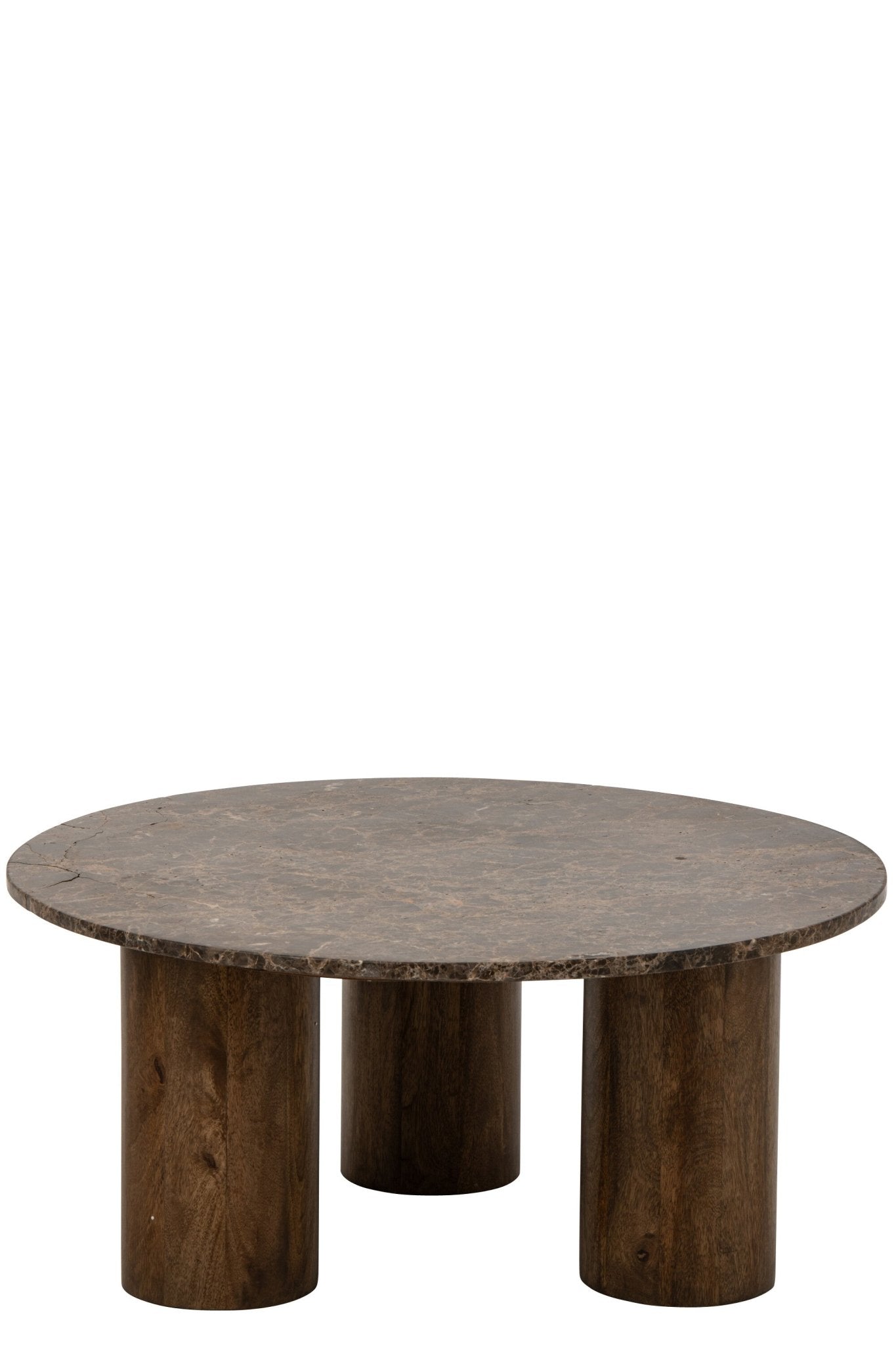 Stolik kawowy EMPERA okrągły marmur 90x40 cm J - LINE