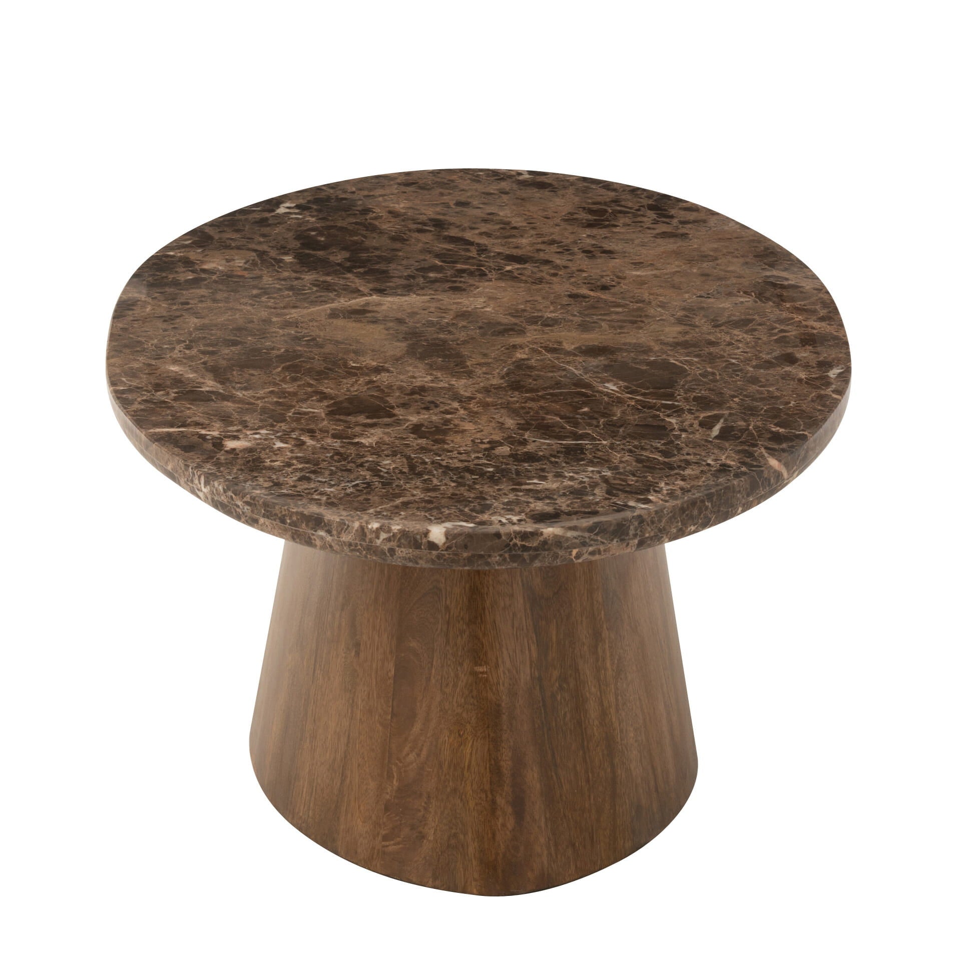 Stolik kawowy Emperador owalny marmur 130x68x41 cm J - LINE