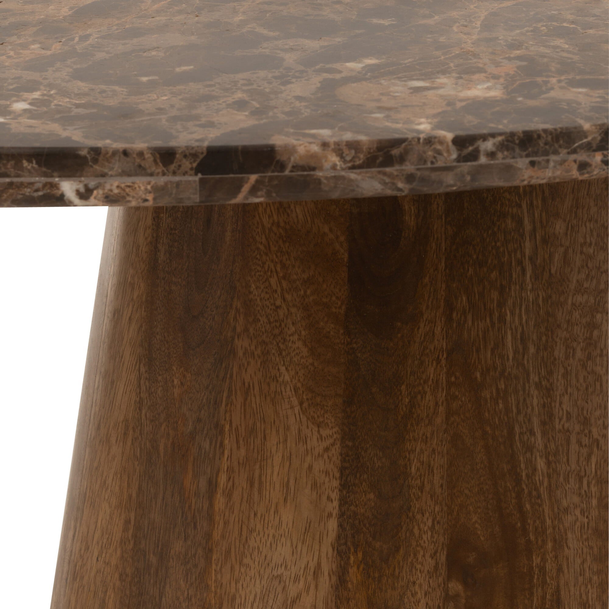 Stolik kawowy Emperador owalny marmur 130x68x41 cm J - LINE