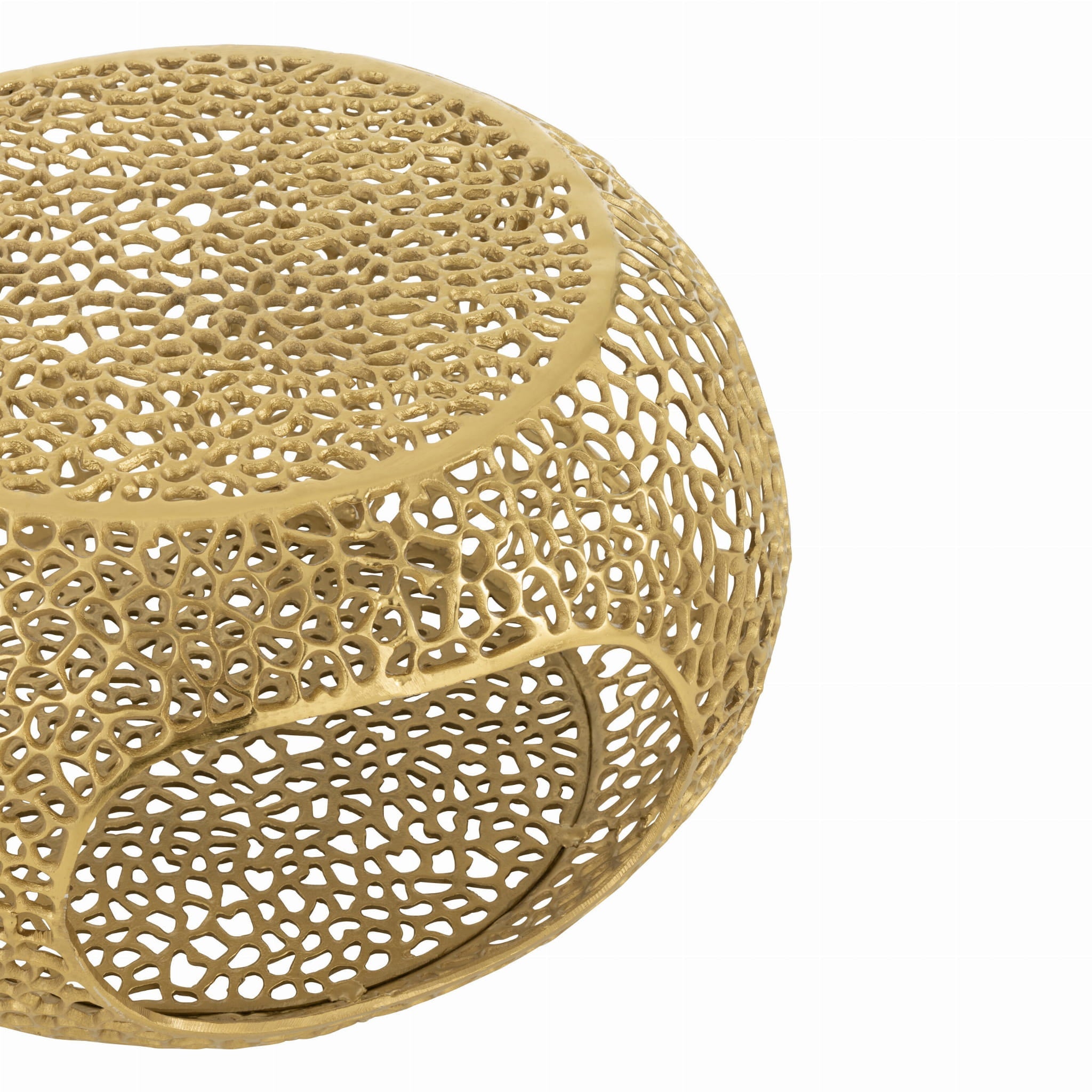 Stolik kawowy Gold ażurowy metalowy ø76x40 J - LINE