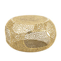 Stolik kawowy Gold ażurowy metalowy ø76x40 J - LINE