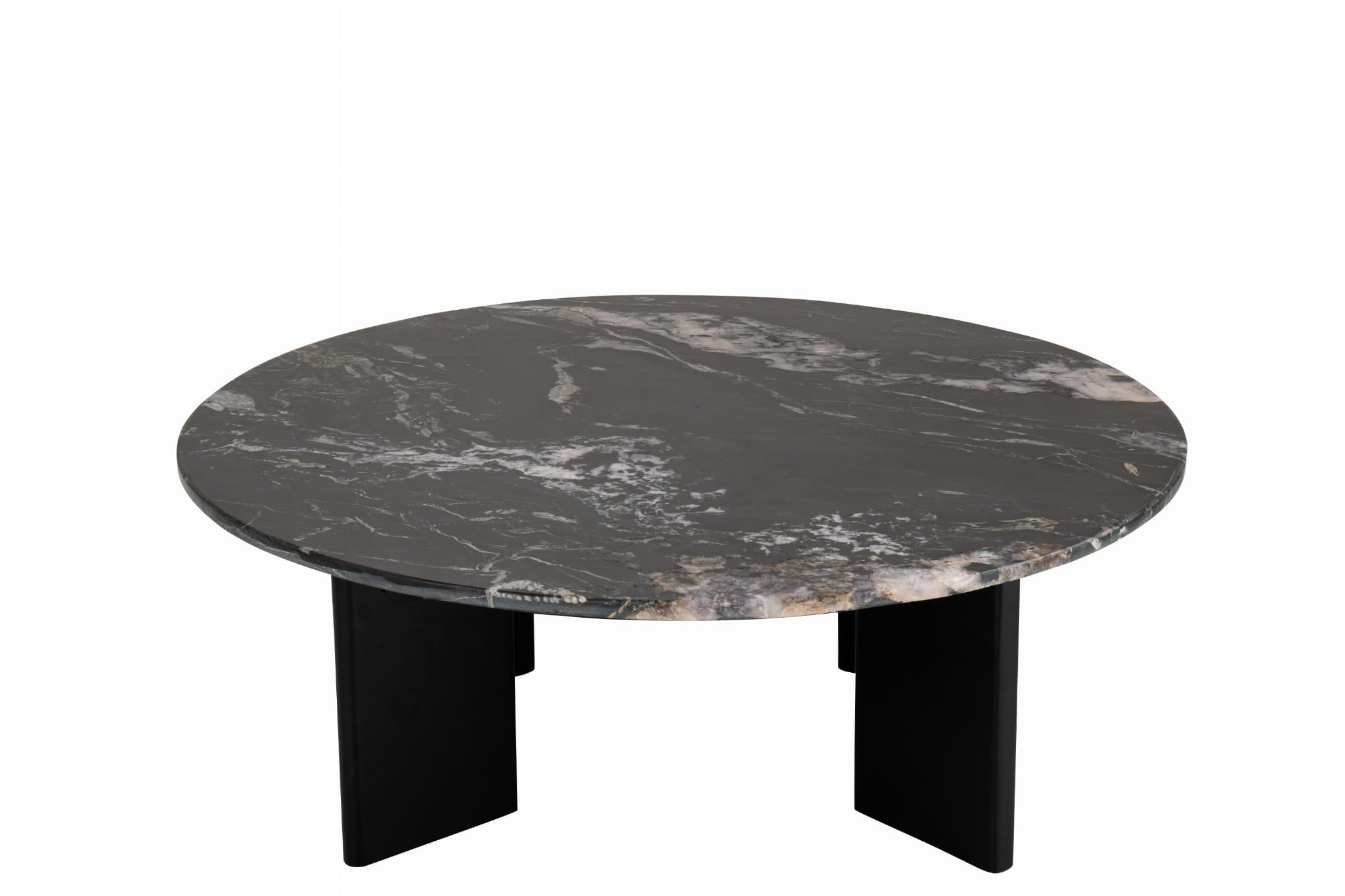 Stolik kawowy MATHILDE marmur czarny Śr. 90xH30 cm J - LINE