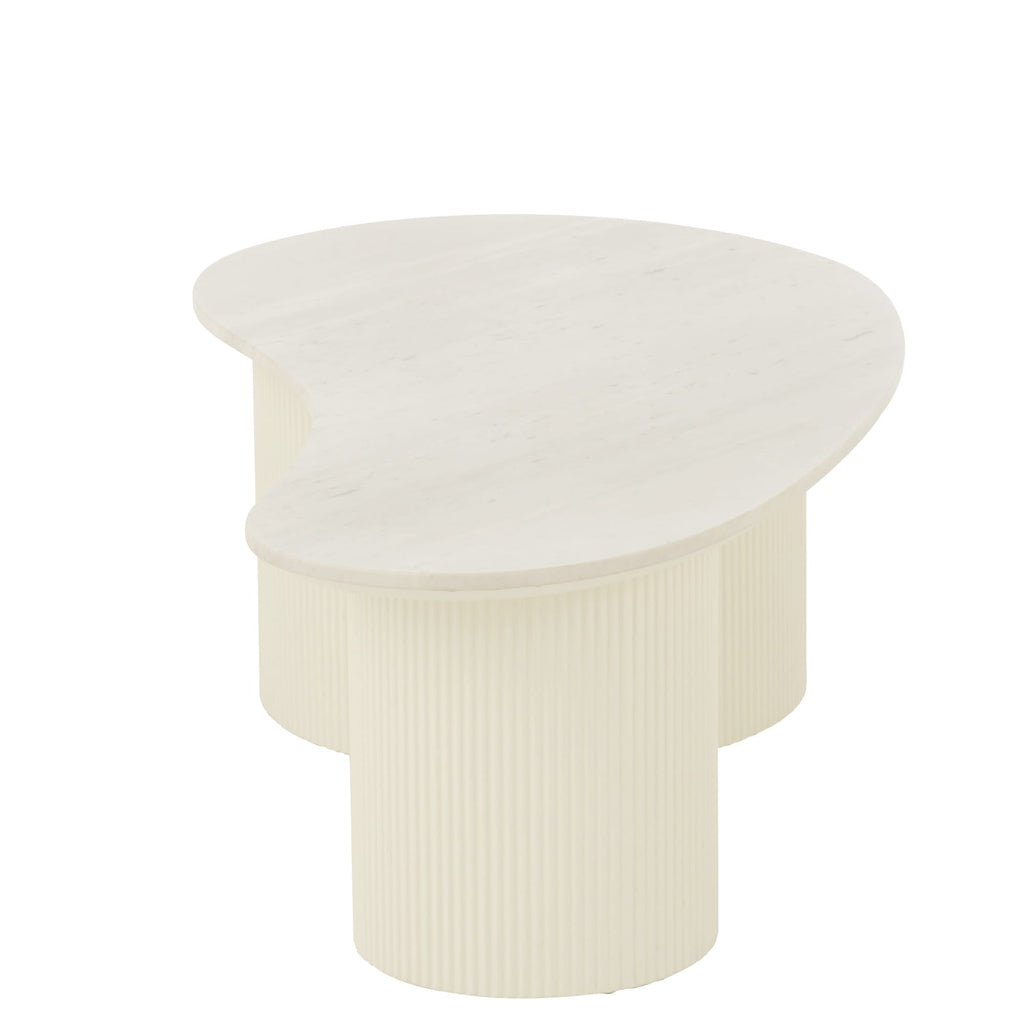 Stolik kawowy MORPHA marmur biały 120x60x37 cm J - LINE
