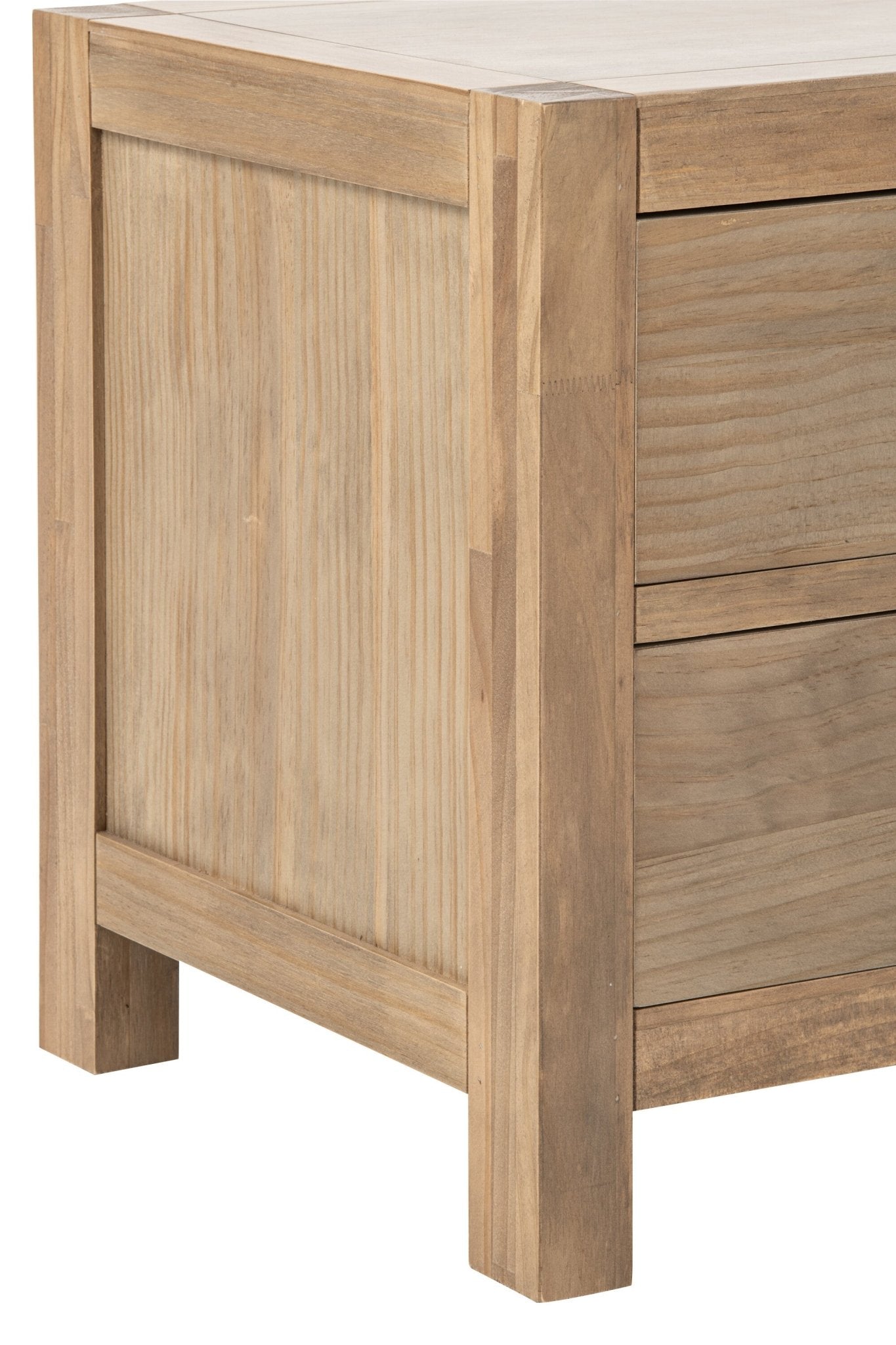 Stolik nocny FARMHOUSE szuflady szafka 55x40x53 cm J - LINE
