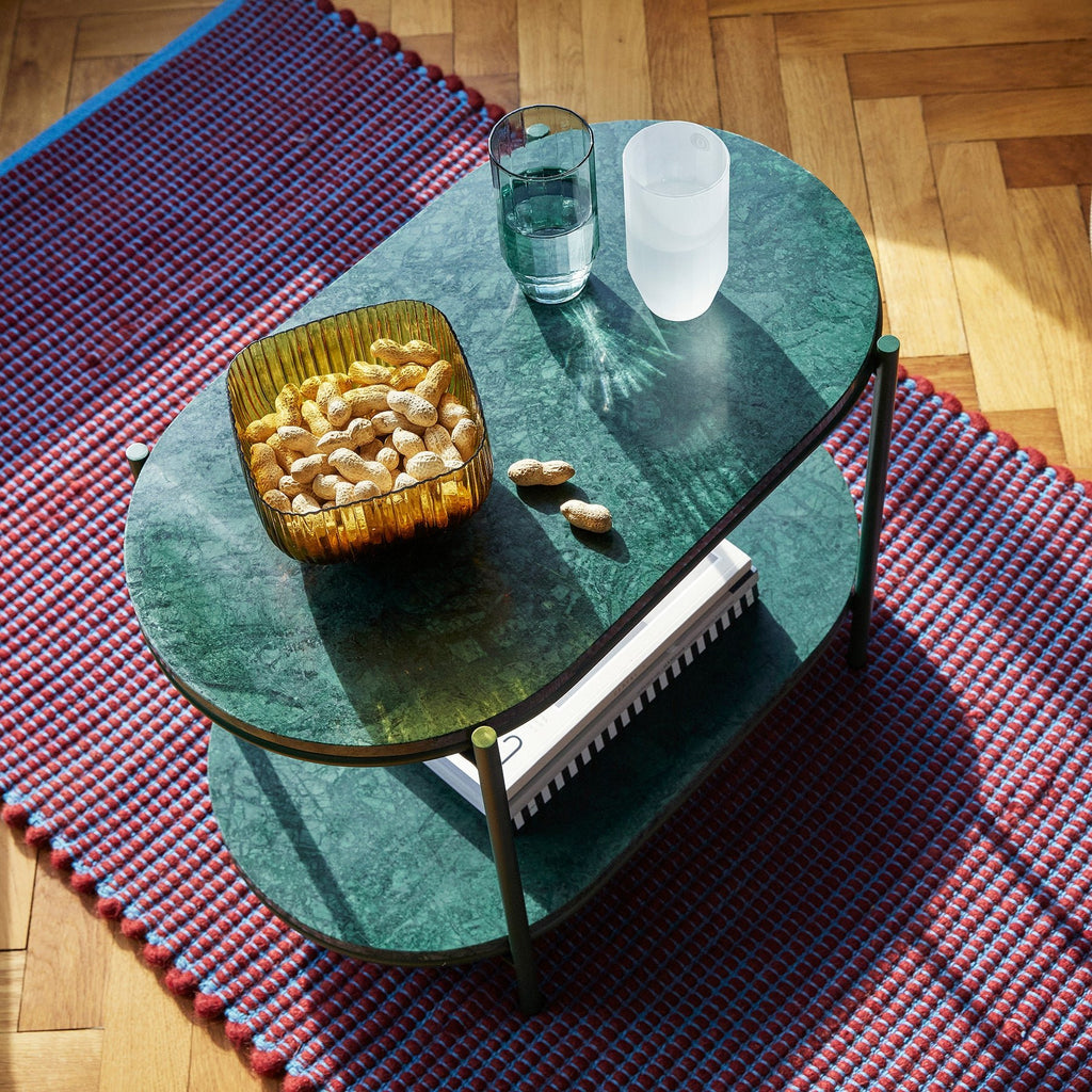 Stolik Nusa Emerald marmur metal zielony Hübsch