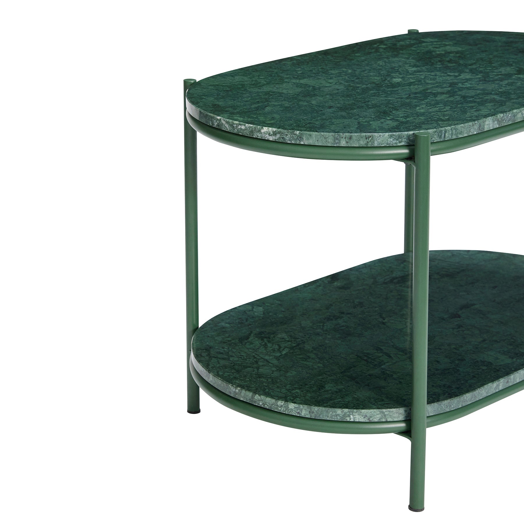 Stolik Nusa Emerald marmur metal zielony Hübsch