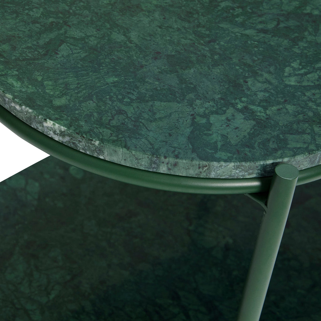 Stolik Nusa Emerald marmur metal zielony Hübsch