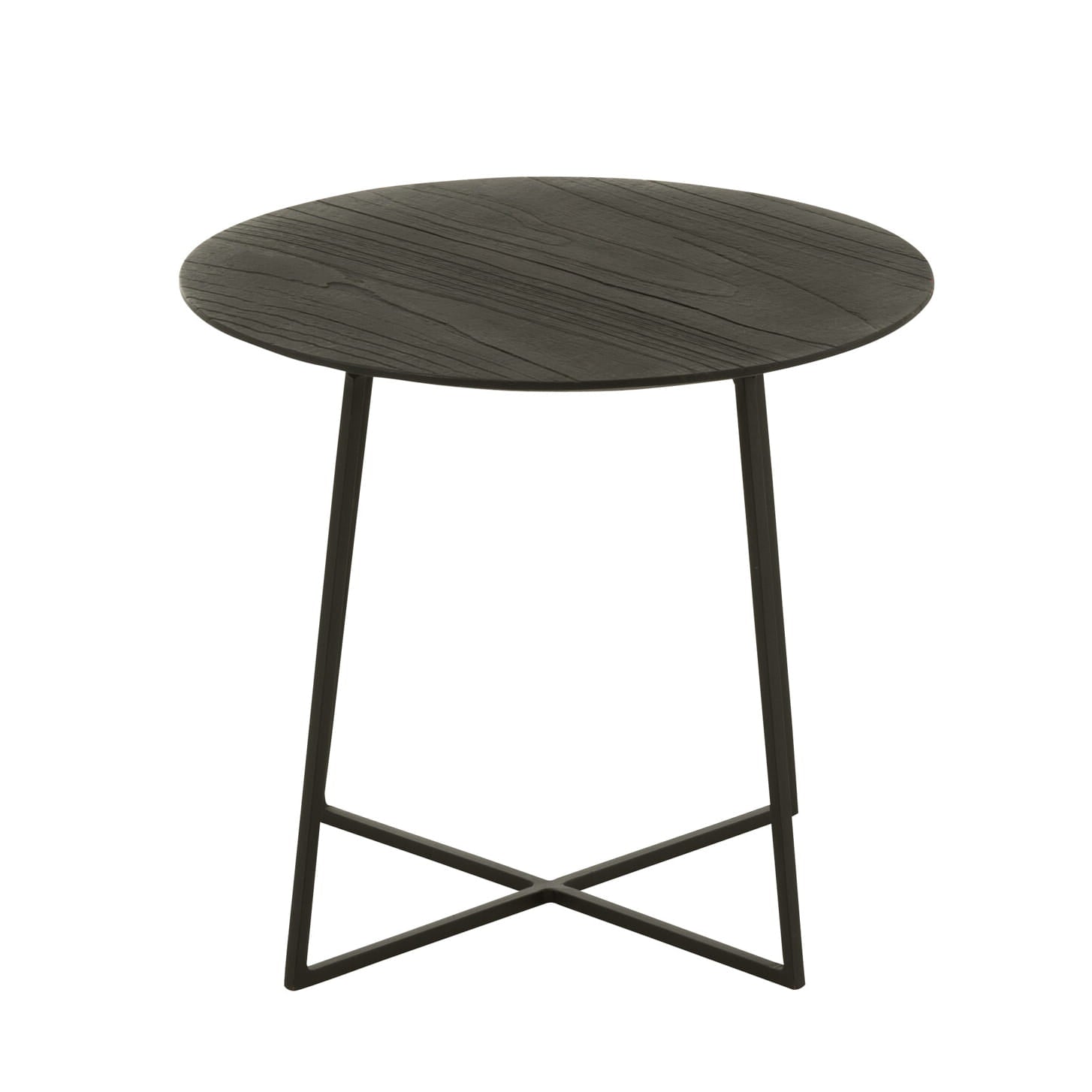 Stolik pomocniczy NOCTA z drewna tekowego Śr.45x40 cm J - LINE