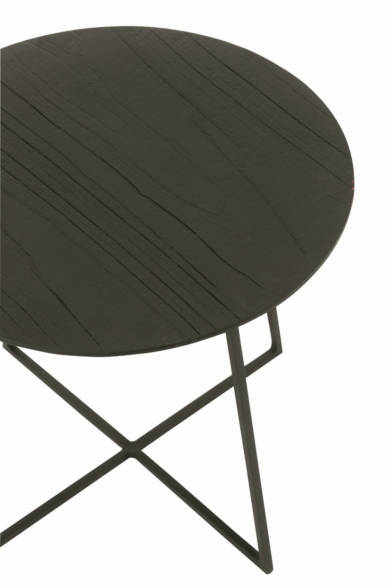Stolik pomocniczy NOCTA z drewna tekowego Śr.45x40 cm J - LINE