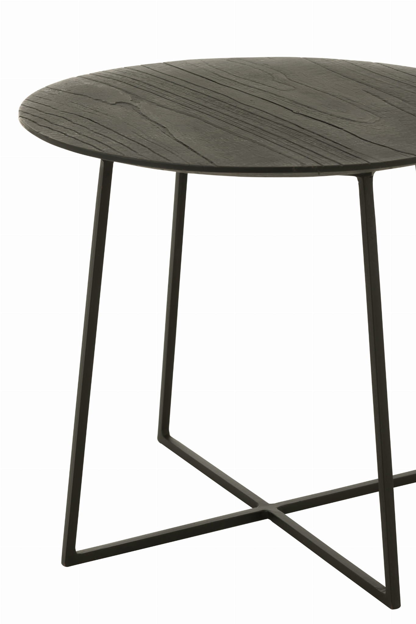 Stolik pomocniczy NOCTA z drewna tekowego Śr.45x40 cm J - LINE