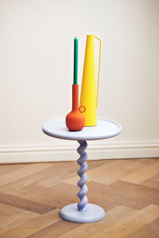 Stolik pomocnik Twister liliowy okrągły Ø46x56 cm Pols Potten