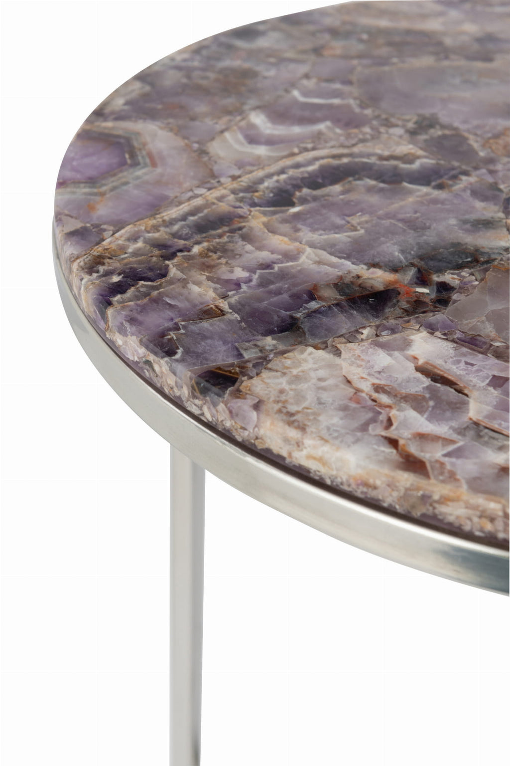 Stoliki boczne 2 szt kamień naturalny purpurowy J - LINE