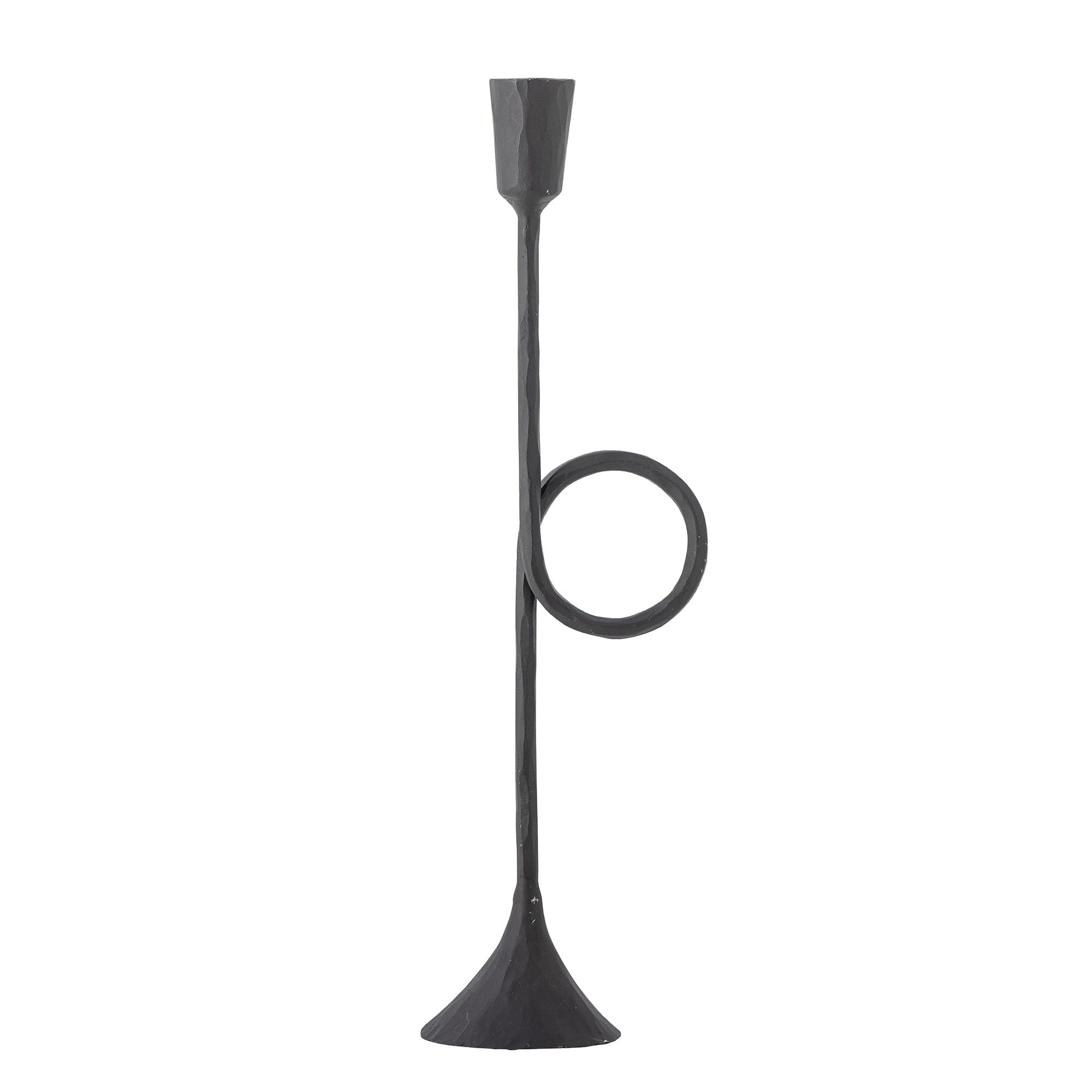 Świecznik na klasyczną świecę Jada czarny metalowy 34 cm Bloomingville