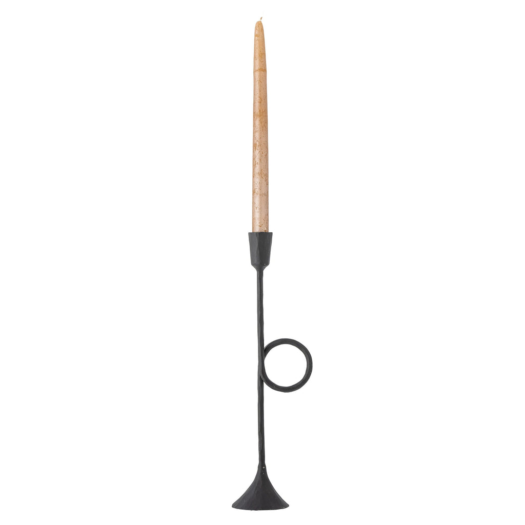Świecznik na klasyczną świecę Jada czarny metalowy 34 cm Bloomingville
