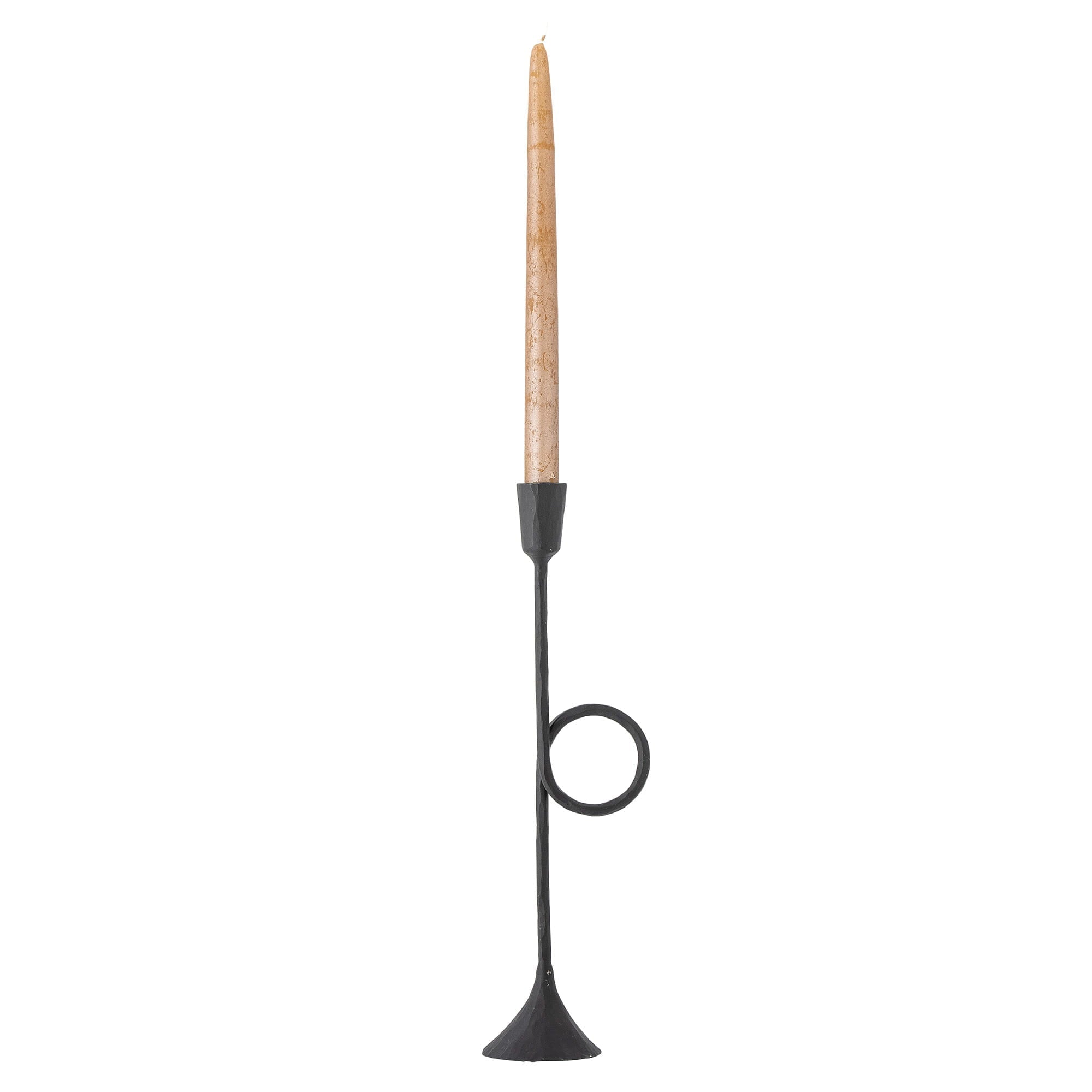 Świecznik na klasyczną świecę Jada czarny metalowy 34 cm Bloomingville