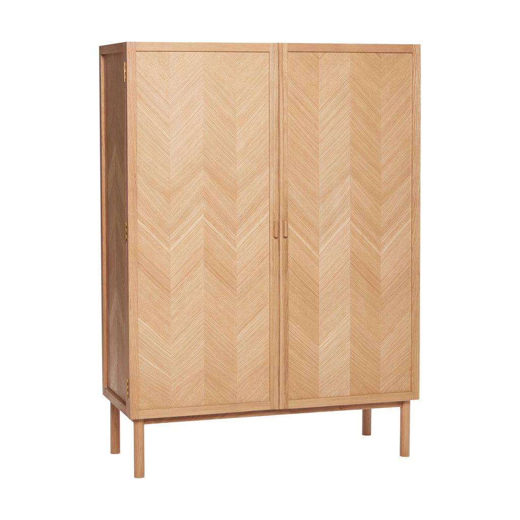 Szafa Herringbone jodełka dębowa szafka 100x140 cm Hübsch