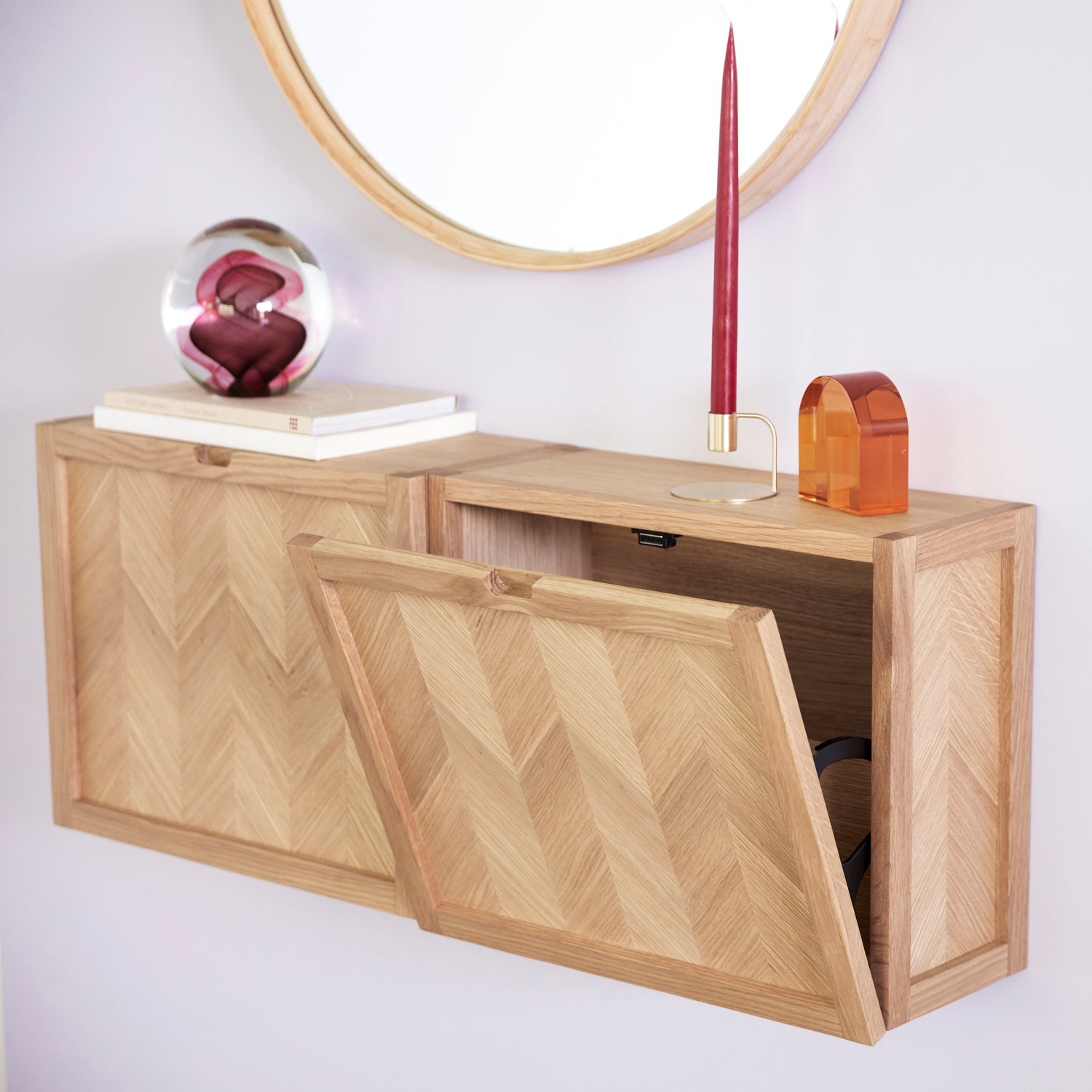 Szafka na buty Herringbone Natural Hübsch