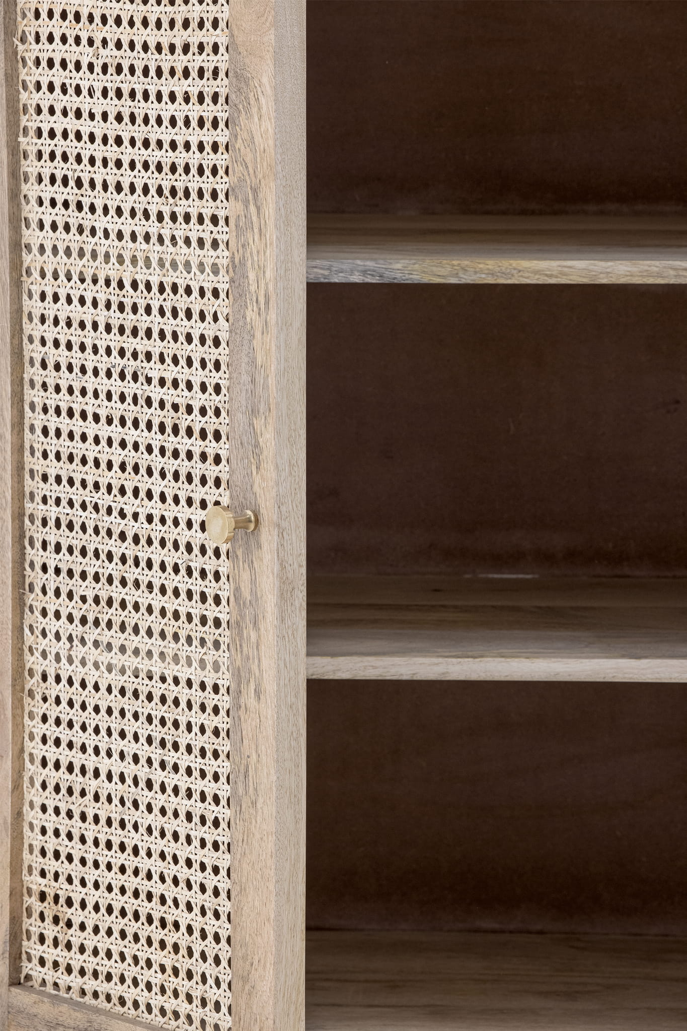 Szafka Paulo plecionka 75xH105x30 cm Bloomingville