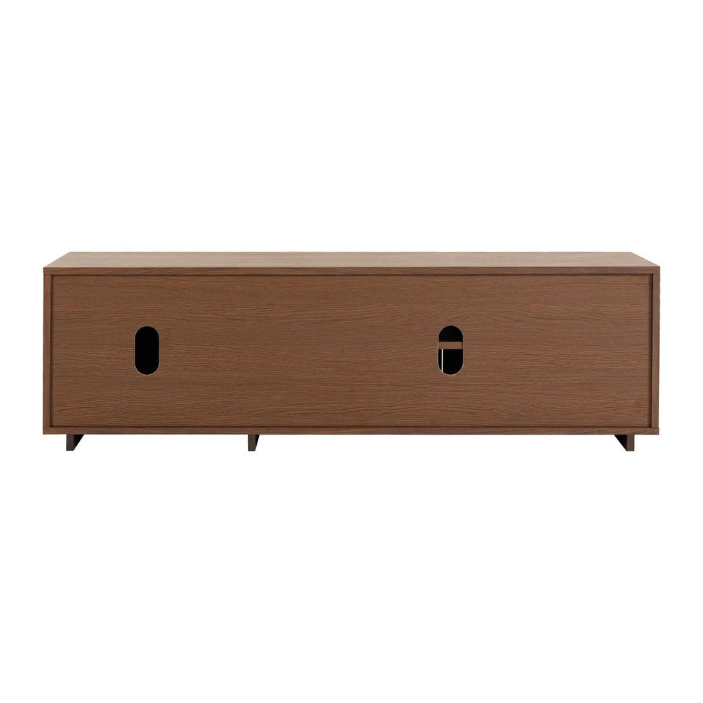 Szafka rtv FERMO 150 cm – fornir orzech włoski, 3-drzwiowa Zago