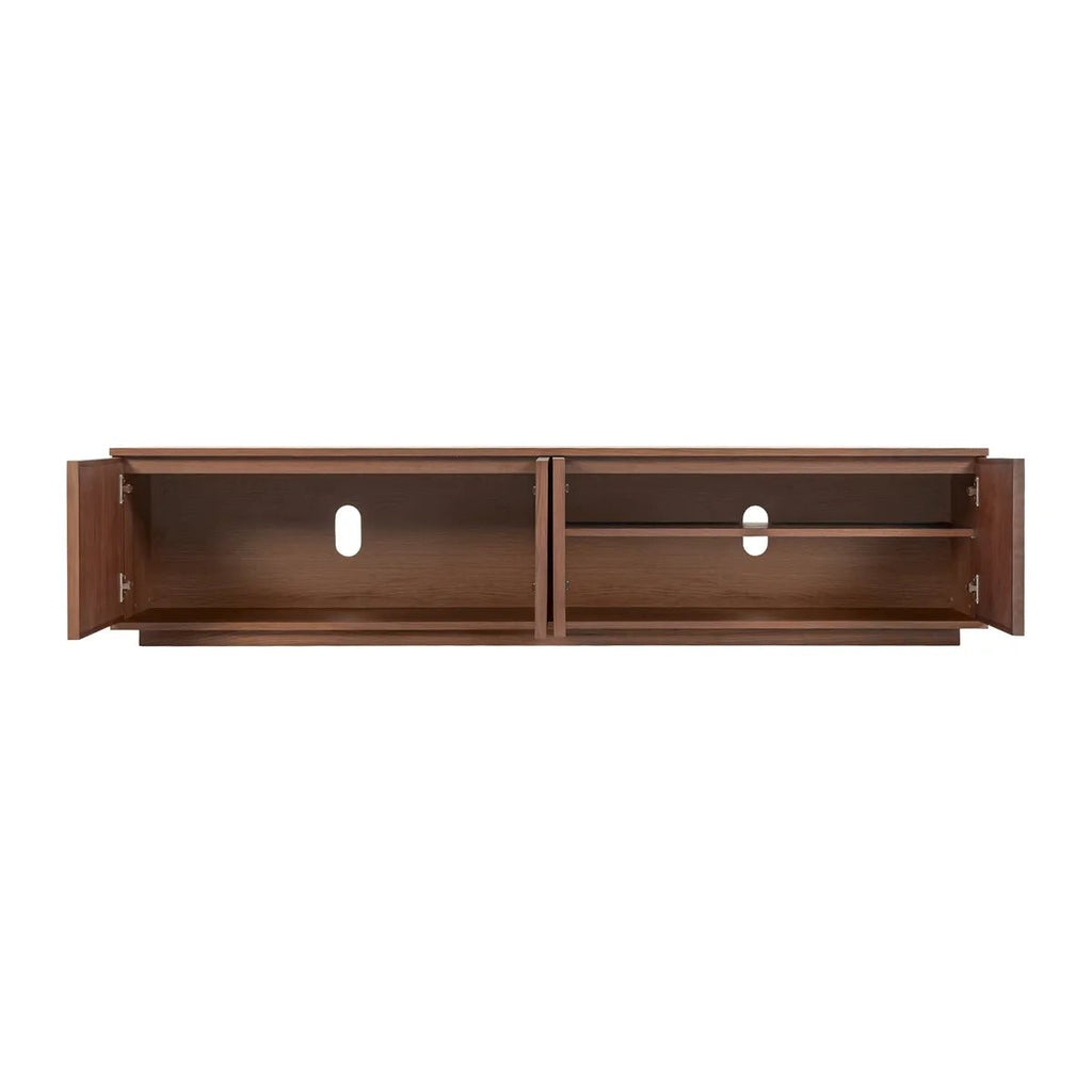 Szafka rtv FERMO 200 cm – fornir orzech włoski, 4-drzwiowa Zago