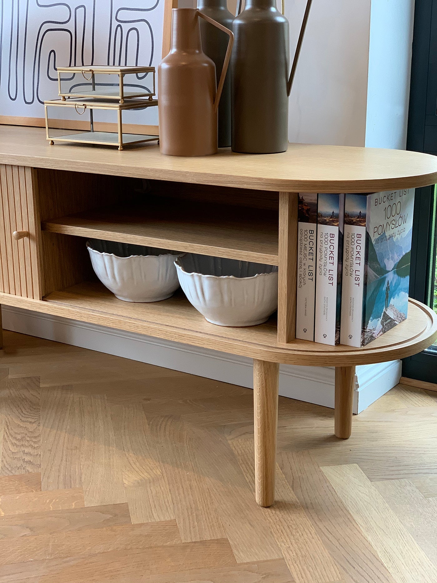 Szafka rtv Pure naturalny dąb 138x40x55 cm THE HOMECEPT