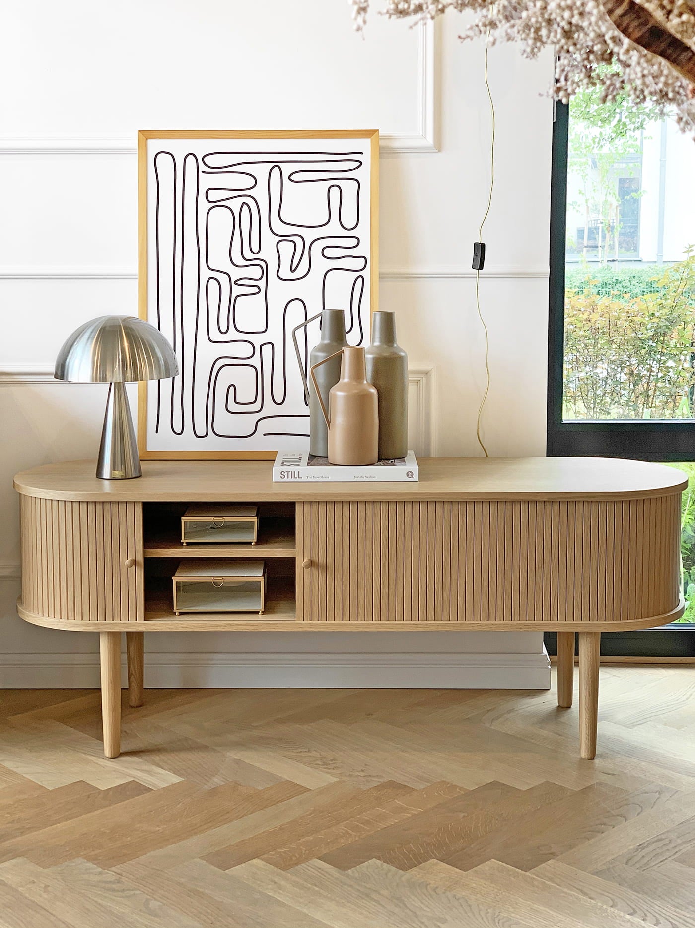 Szafka rtv Pure naturalny dąb 138x40x55 cm THE HOMECEPT