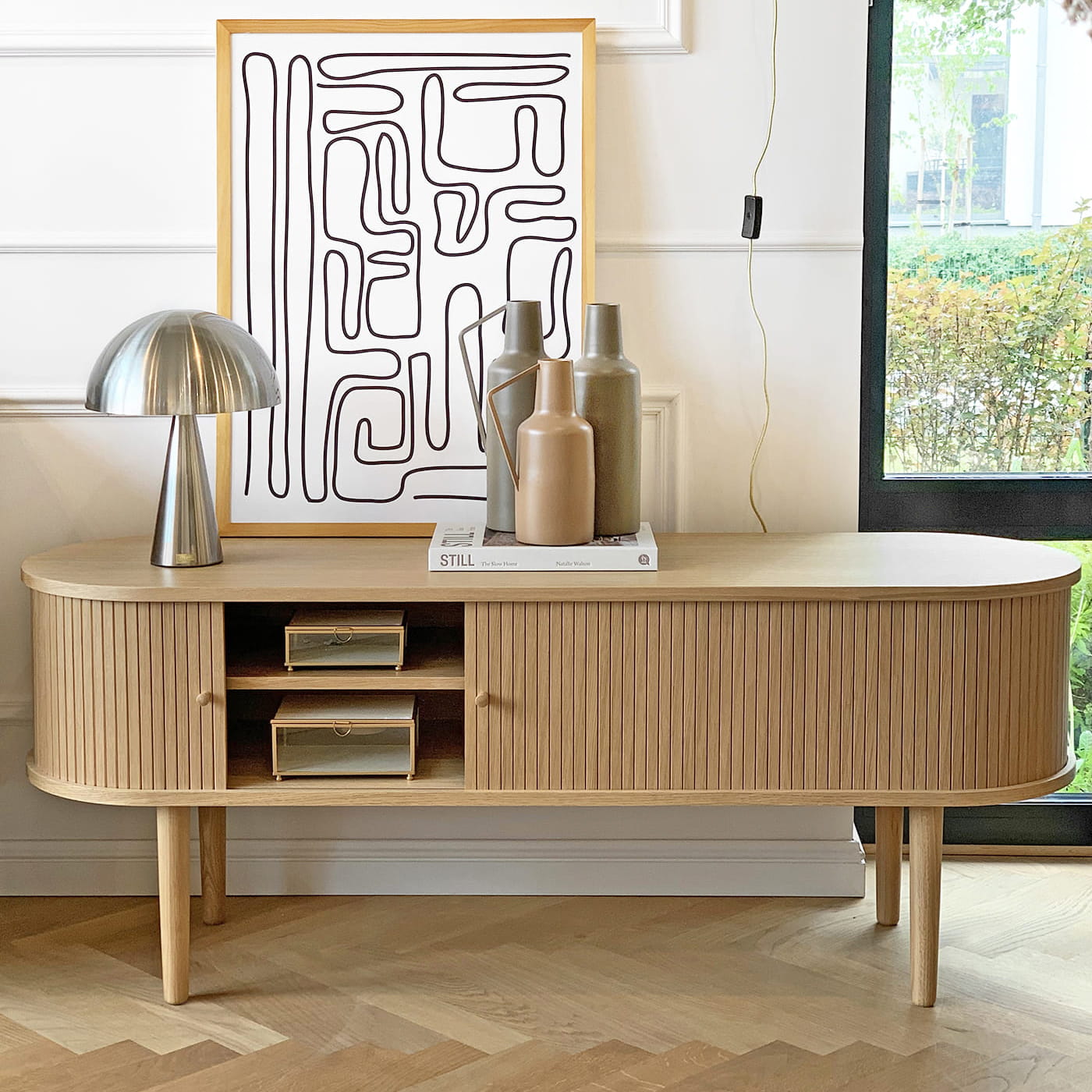 Szafka rtv Pure naturalny dąb 138x40x55 cm THE HOMECEPT