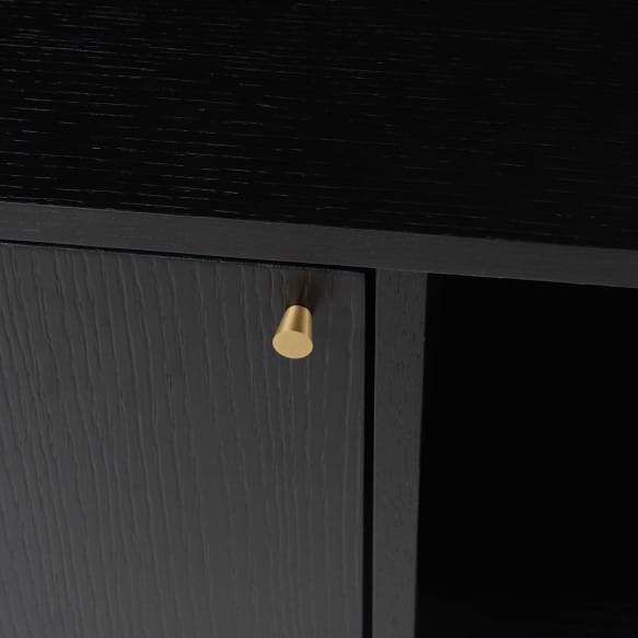 Szafka rtv VERONA DUO Brass 117 cm x 50 cm x 40 cm czarna Zago