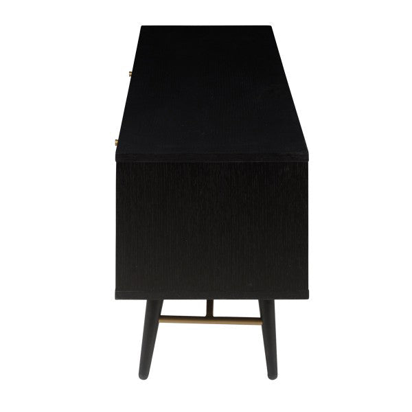 Szafka rtv VERONA DUO Brass 117 cm x 50 cm x 40 cm czarna Zago