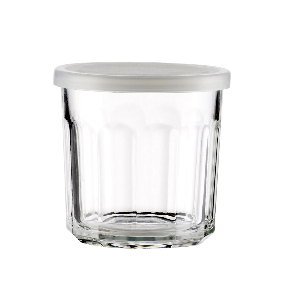 Szklanka TESSA słoik z pokrywką 400 ml 9x9 cm musztardówka pojemnik szklany Bloomingville
