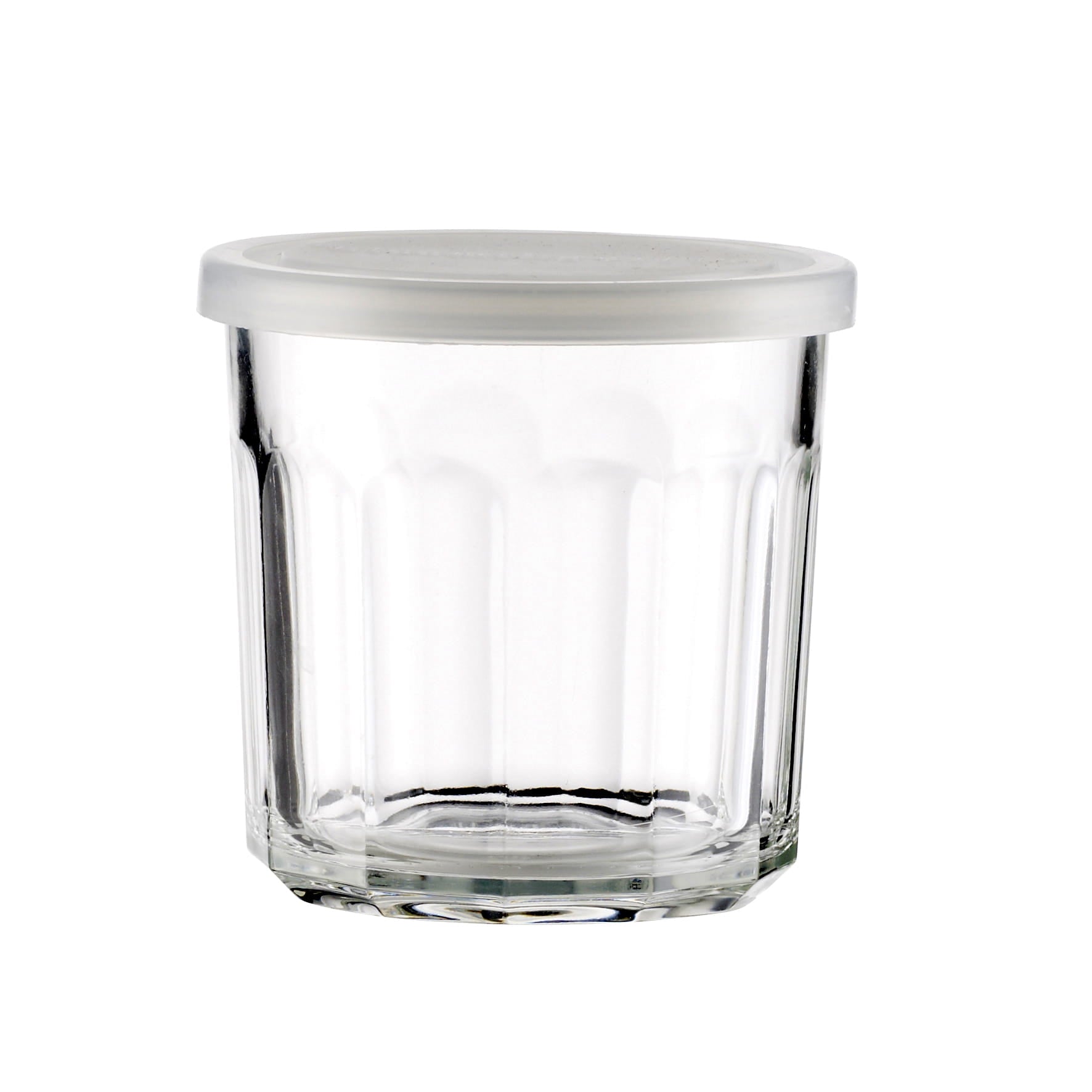 Szklanka TESSA słoik z pokrywką 400 ml 9x9 cm musztardówka pojemnik szklany Bloomingville