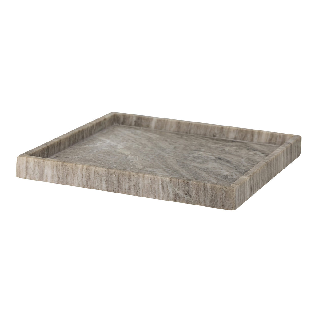 Taca z marmuru Majsa 35x35x3 cm kwadratowa brązowa Bloomingville