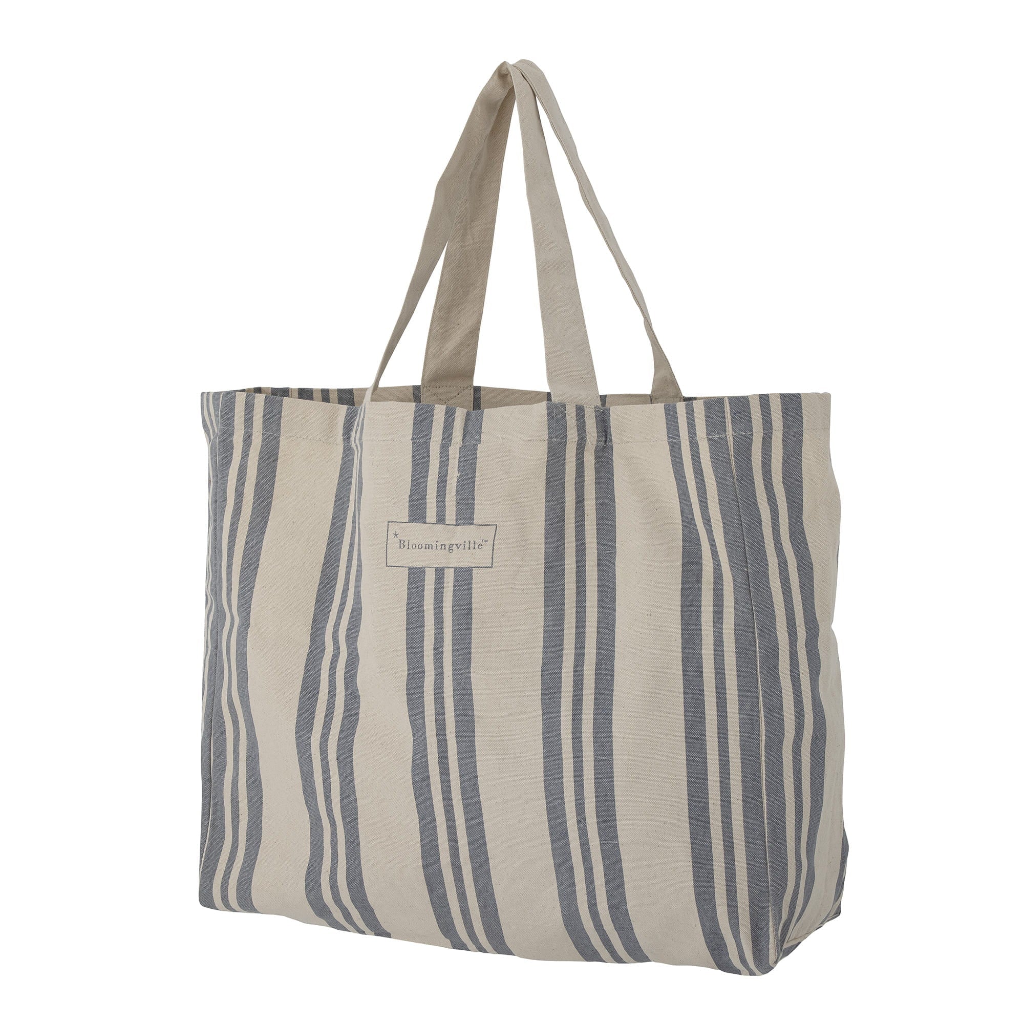 Torba na zakupy Trina plażowa shopper pasy niebieskoszare Bloomingville Bloomingville