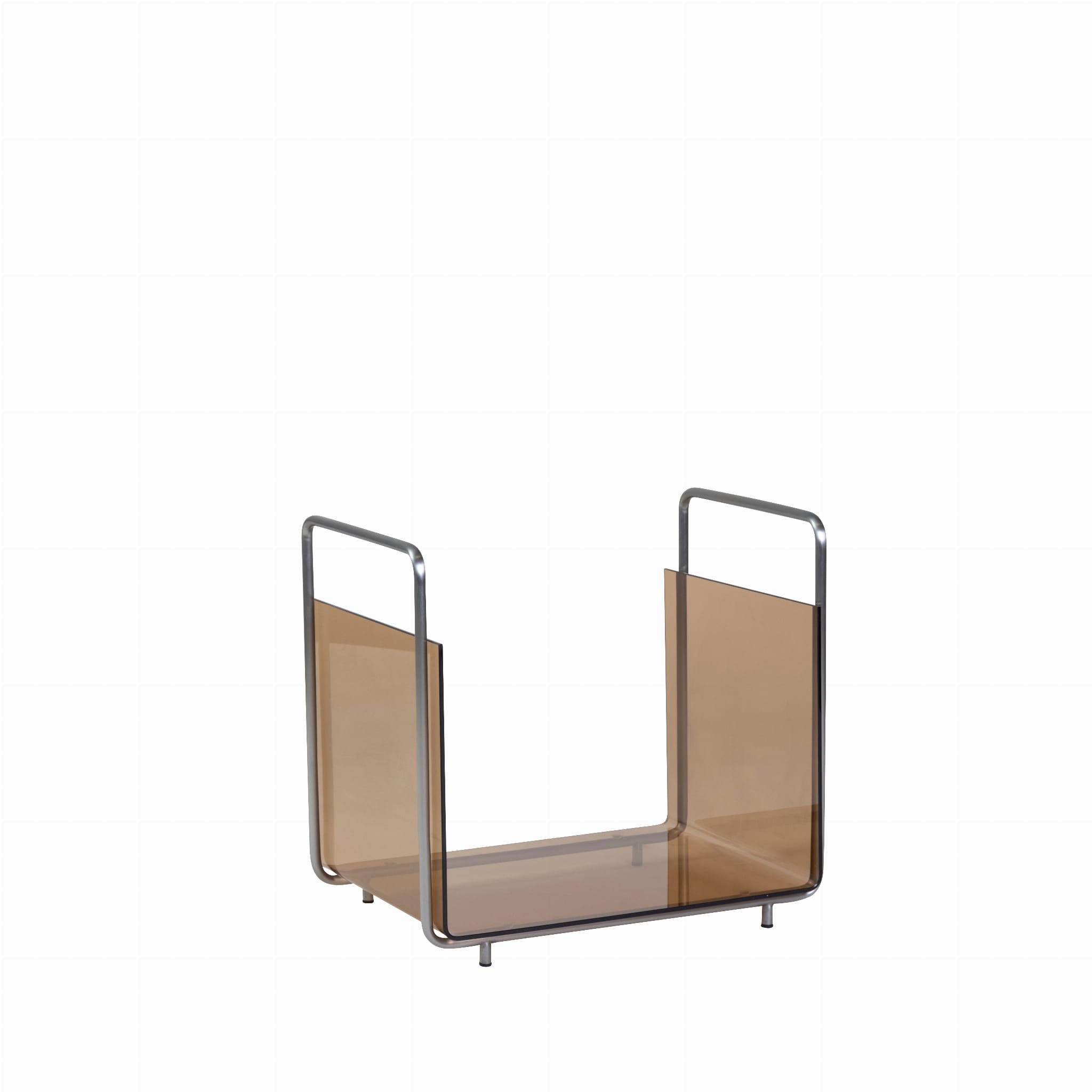 Uchwyt na czasopisma Echo brązowy/nikiel 46x34xh43cm Hübsch