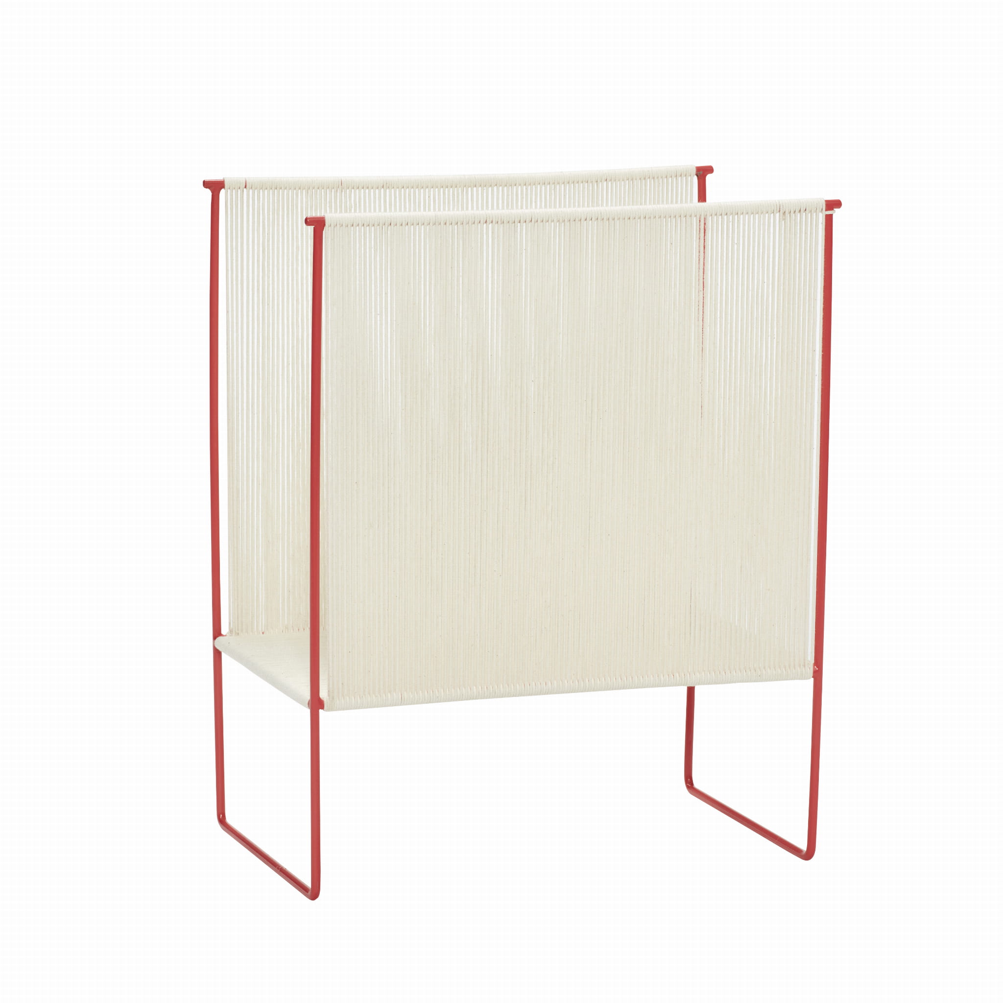 Uchwyt na czasopisma String czerwony/biały 41x25xh50cm Hübsch