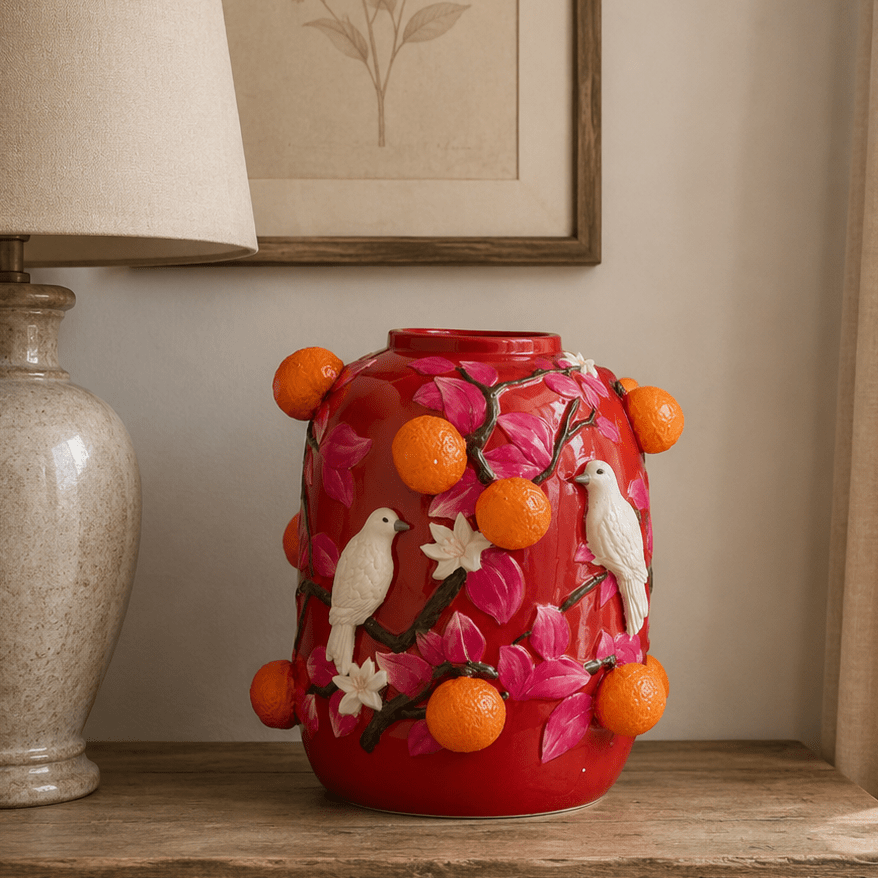 Waza dekoracyjna Giardino di Arancia mała Ø30x36 J - LINE