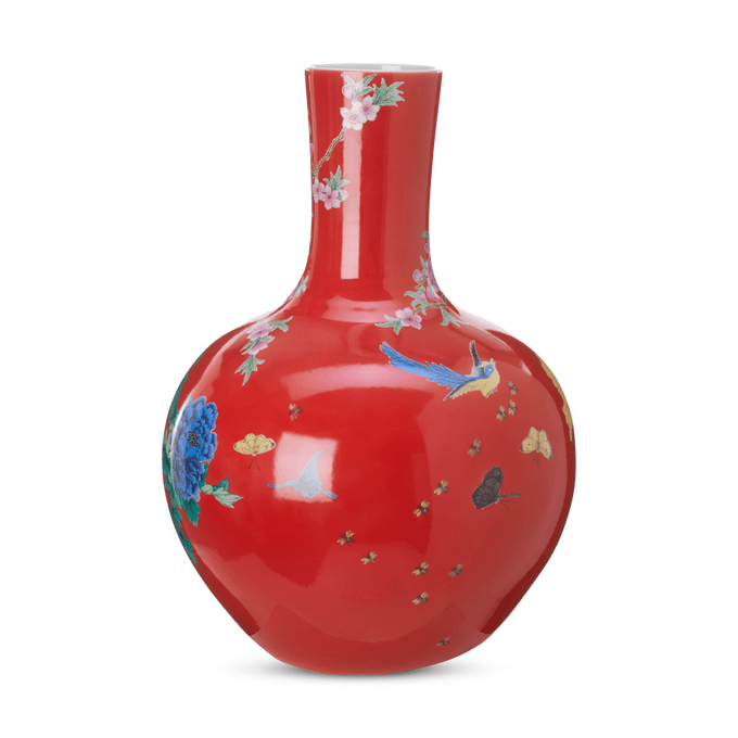 Waza ozdobna Bloom duża czerwona Ø41x57 cm Pols Potten